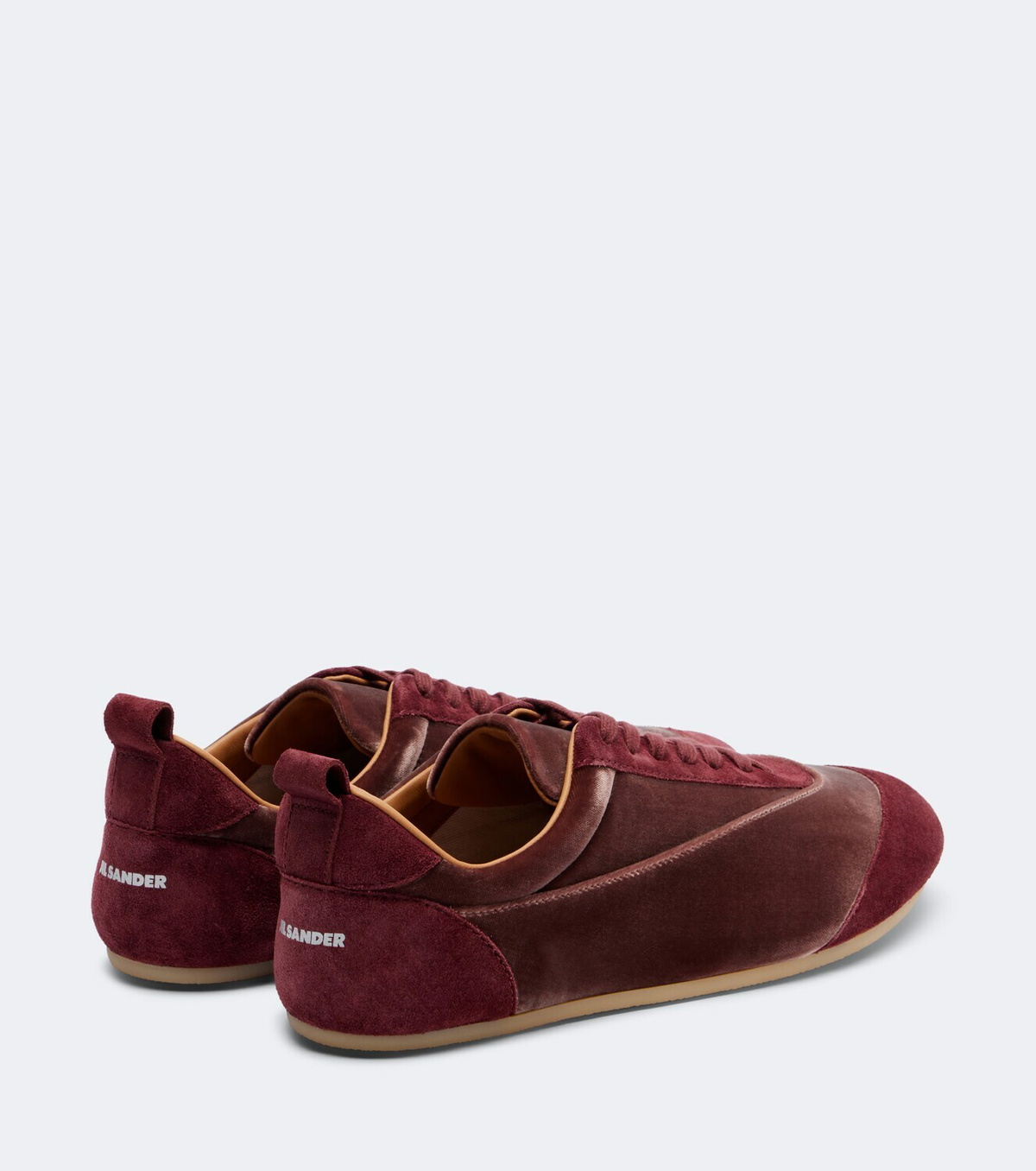 Jil Sander Etage suede-trimmed velvet sneakers