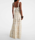 Johanna Ortiz Embroidered voile top