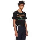 Gucci Black Classic Leopard T-Shirt