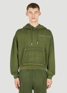 Logo Print Hooded Sweatshirt in Green