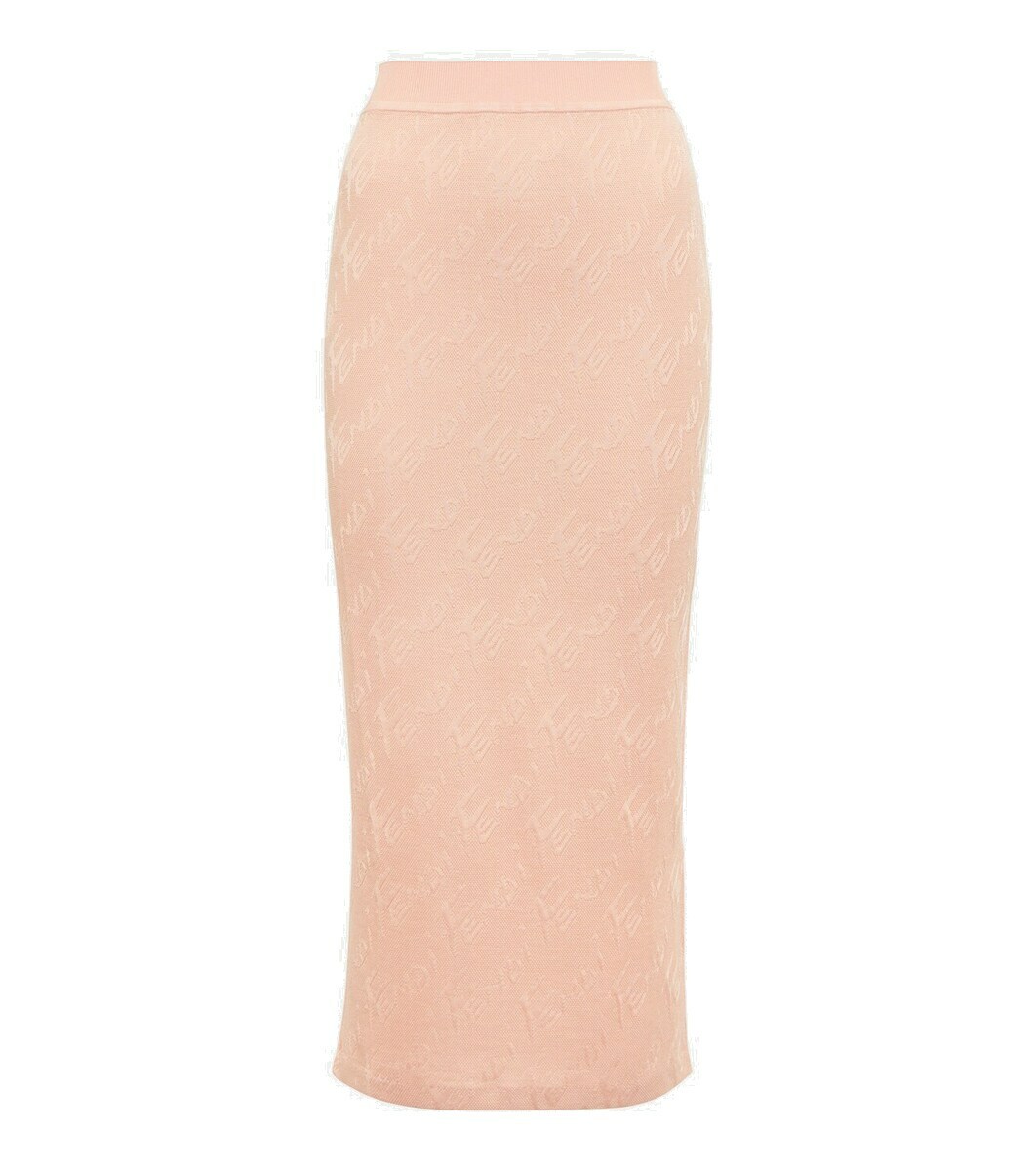スカート FENDI EMBROIDERED MIDI SKIRT Skirt Fabric Black | Fendi