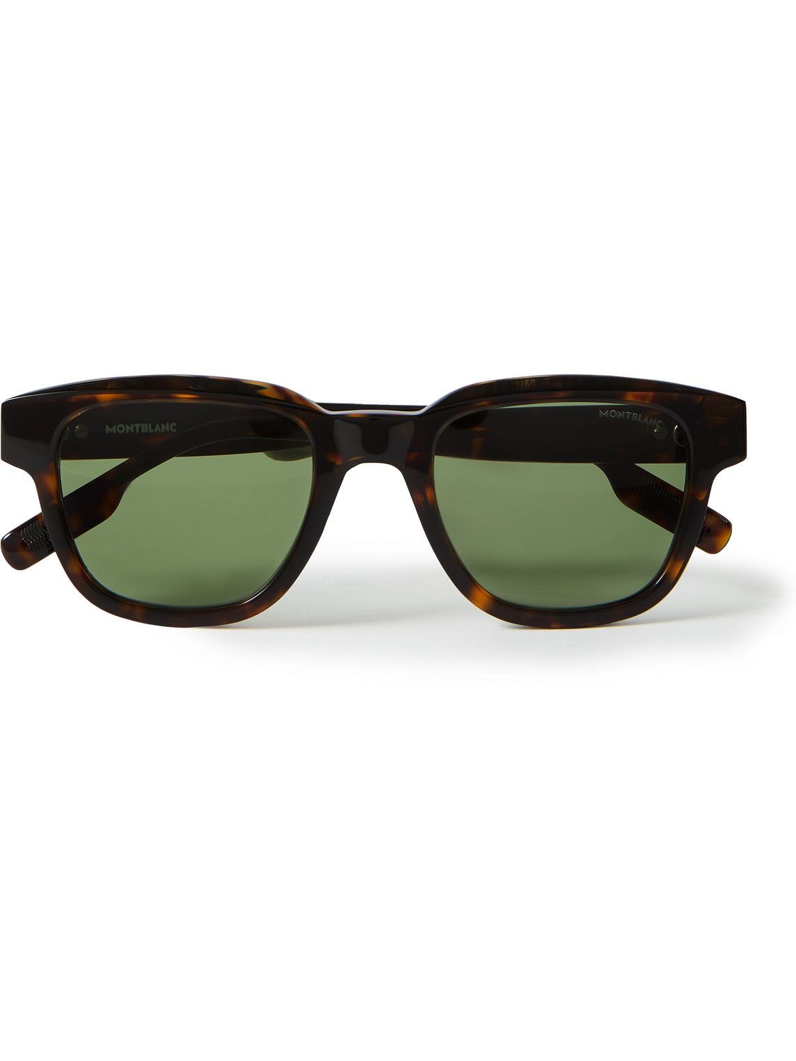 Montblanc Square Frame Tortoiseshell Acetate Sunglasses Montblanc