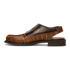 Dries Van Noten Brown Leather Monkstrap Shoes