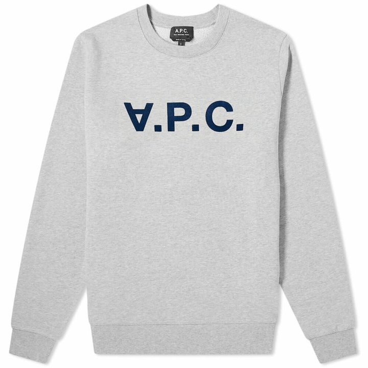 Photo: A.P.C. Men's VPC Logo Sweat in Grey