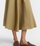 Max Mara Linen and silk twill midi skirt