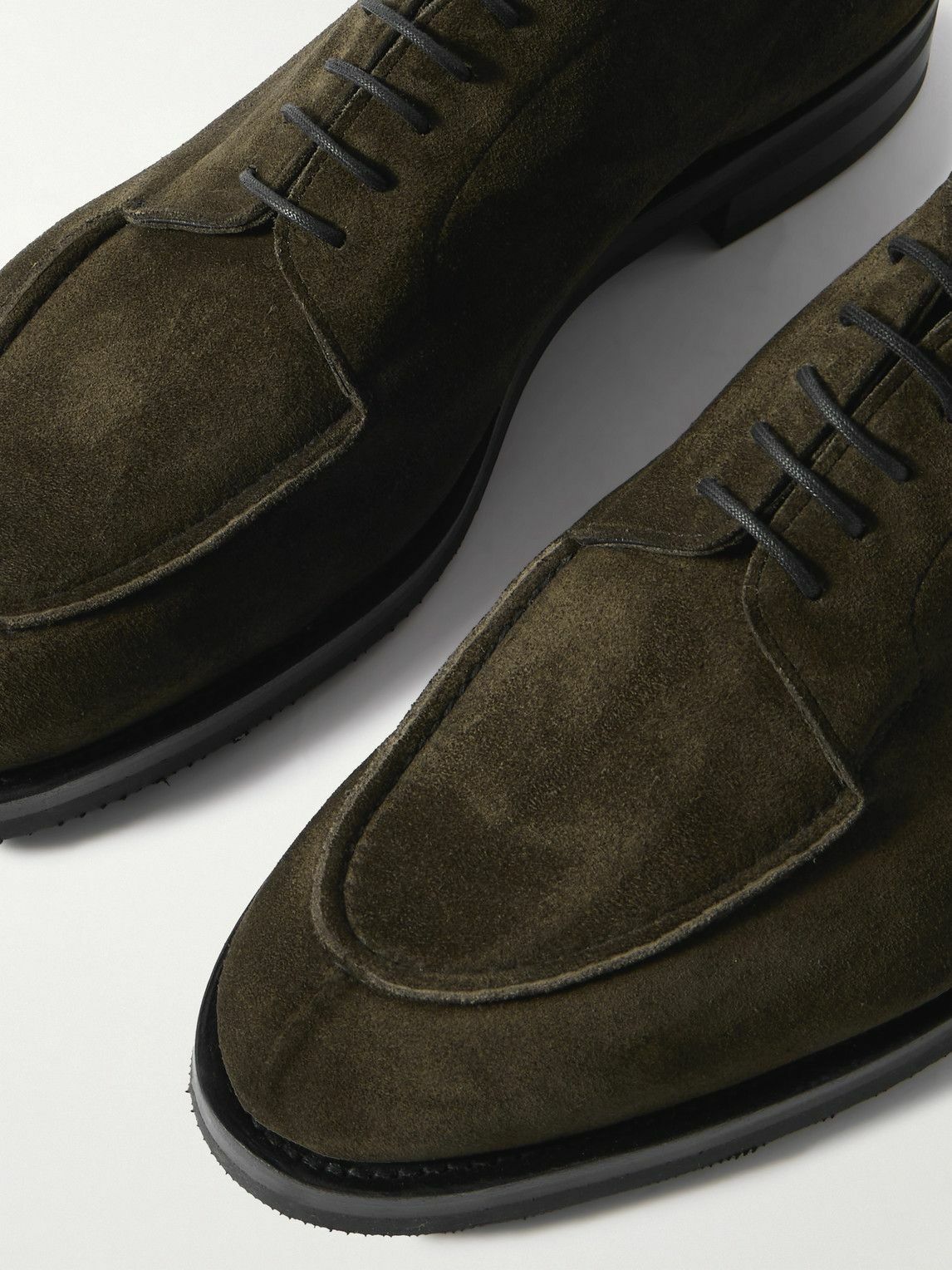 Edward Green - Dover Suede Derby Shoes - Green