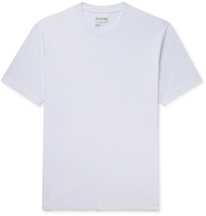 Photo: ACNE STUDIOS - Everrick Slim-Fit Cotton-Jersey T-Shirt - White