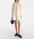 Moncler Embroidered cotton shorts