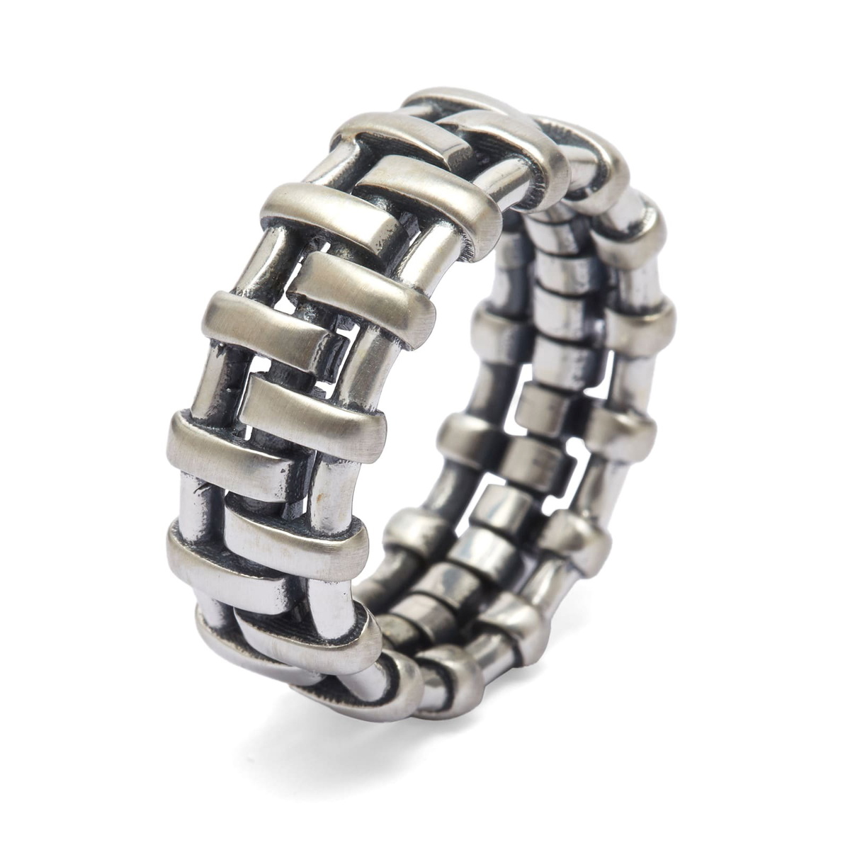 Serge DeNimes Men's Cage Ring in Silver Serge DeNimes