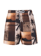 MC2 Saint Barth Man Mid-length Gustavia Swim-shorts With Photo Sunset Print | Ai Co-created Design By Rickdick - Powered By Red-eye