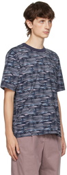 PS by Paul Smith Navy Tie-Dye Stripe T-Shirt