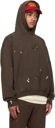 Gallery Dept. Brown French Logo Painted Hoodie