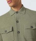 Allude Knitted wool and cashmere shirt