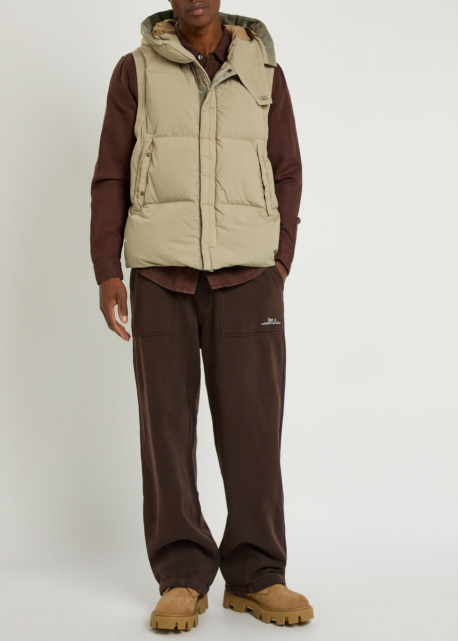 Ten C Cotton Sweatpants Dark Brown