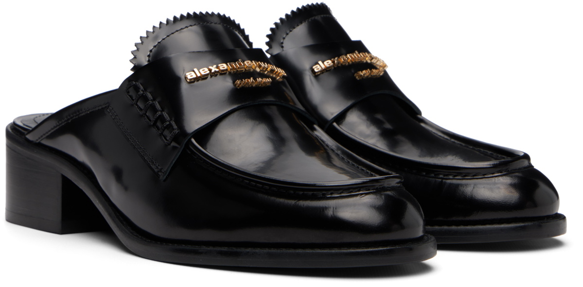 Alexander Wang Black Carter Leather Slip-on Loafers