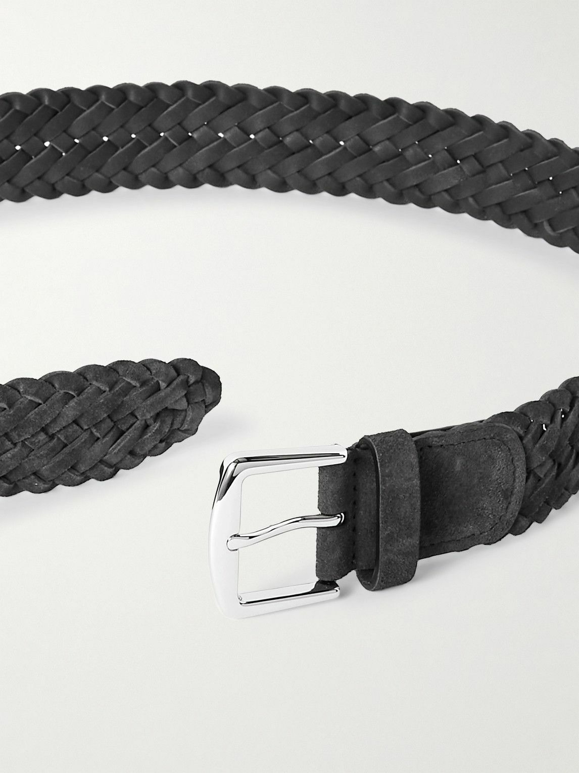 Loro Piana - Asavelt 4cm Braided Suede Belt - Black