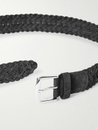 Loro Piana - Asavelt 4cm Braided Suede Belt - Black