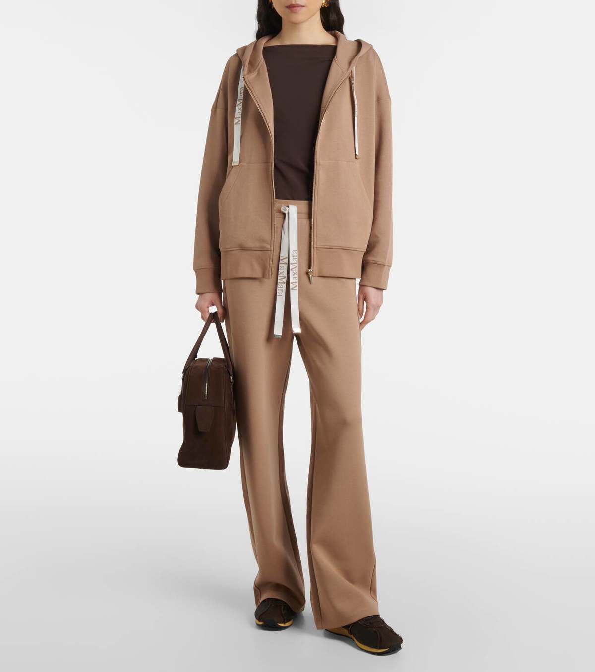 'S Max Mara Jour cotton-blend jersey hoodie