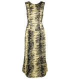 Ganni - Tiger-print satin midi dress
