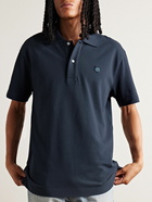 Maison Kitsuné - Logo-Appliquéd Cotton-Piqué Polo Shirt - Blue