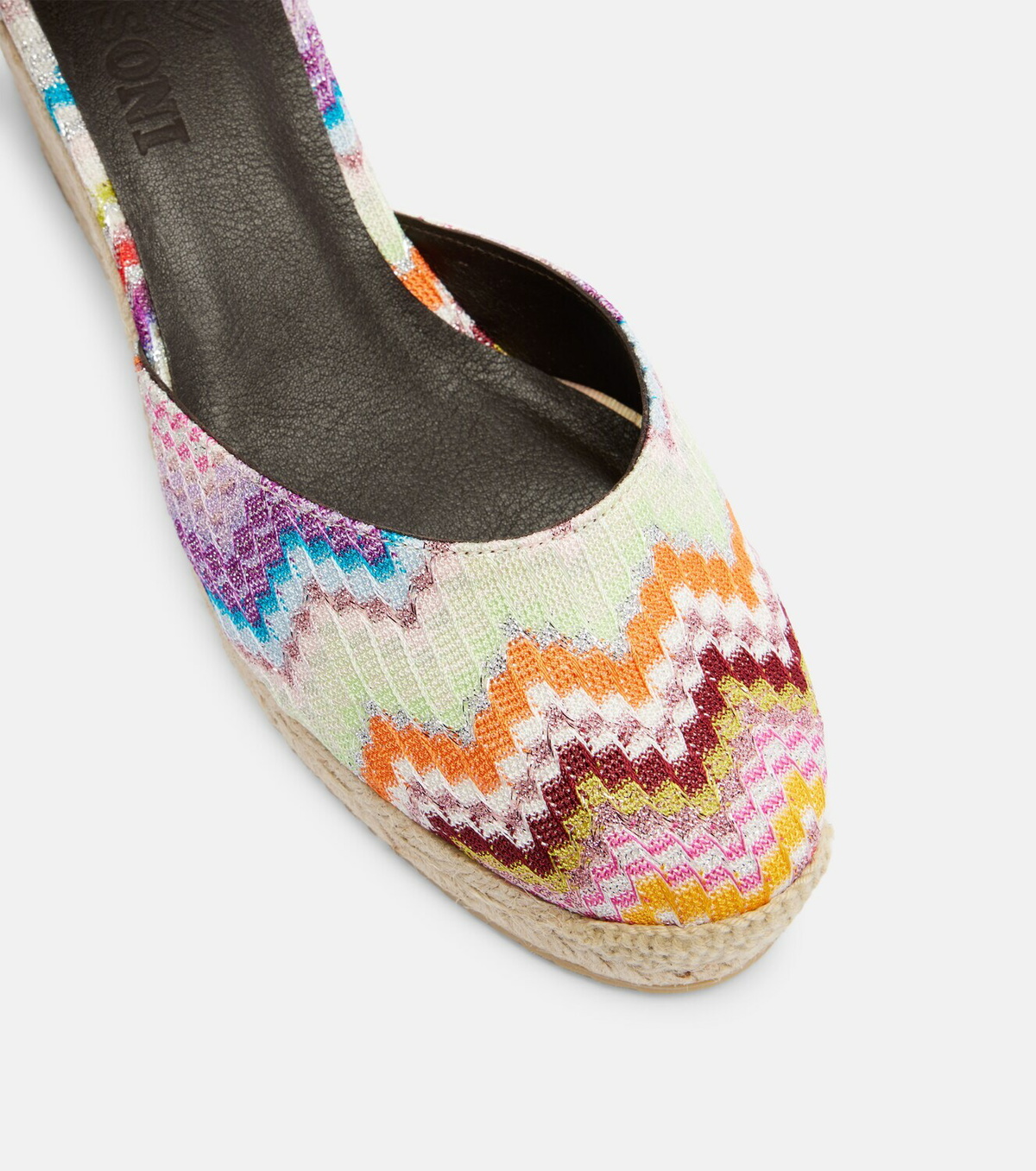 Missoni Eva 60 Zigzag lamé espadrille wedges