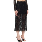 Rabanne Black Lace Midi Skirt