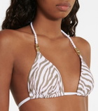 Heidi Klein Ibiza zebra-print bikini top