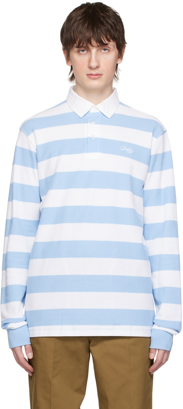 Photo: Drôle De Monsieur Blue & White Striped Polo