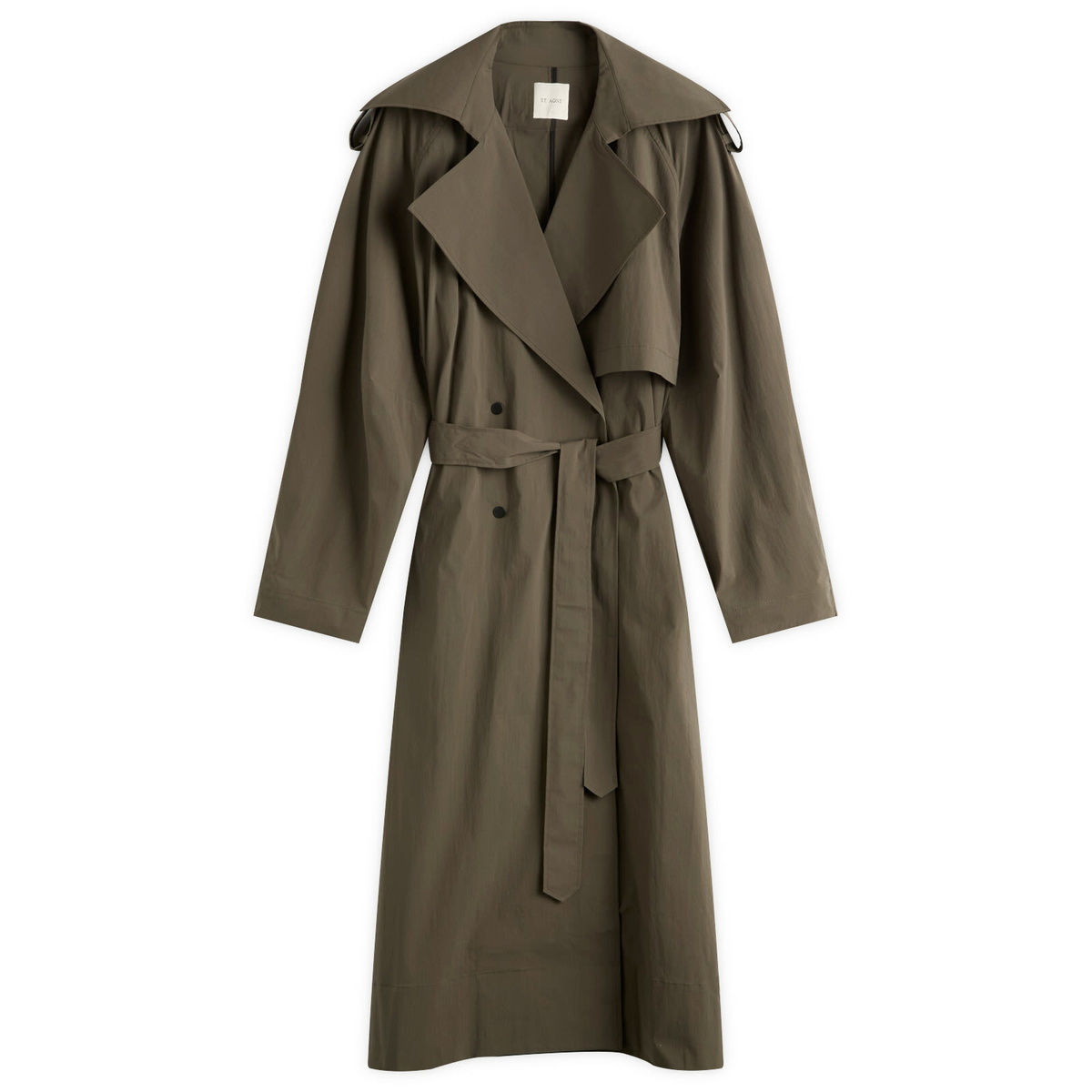 ST. Agni Women's Relaxed Trench Coat in Khaki