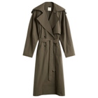 ST. Agni Women's Relaxed Trench Coat in Khaki
