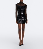 Roberto Cavalli Sequined lace minidress