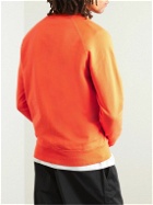Maison Kitsuné - Chillax Fox Logo-Appliquéd Cotton-Jersey Sweatshirt - Orange