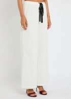 Sister Jane Blanca Broderie Anglaise Cotton Trousers White And Black