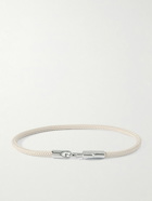 Miansai - Snap Rope and Rhodium-Plated Silver Bracelet - Neutrals