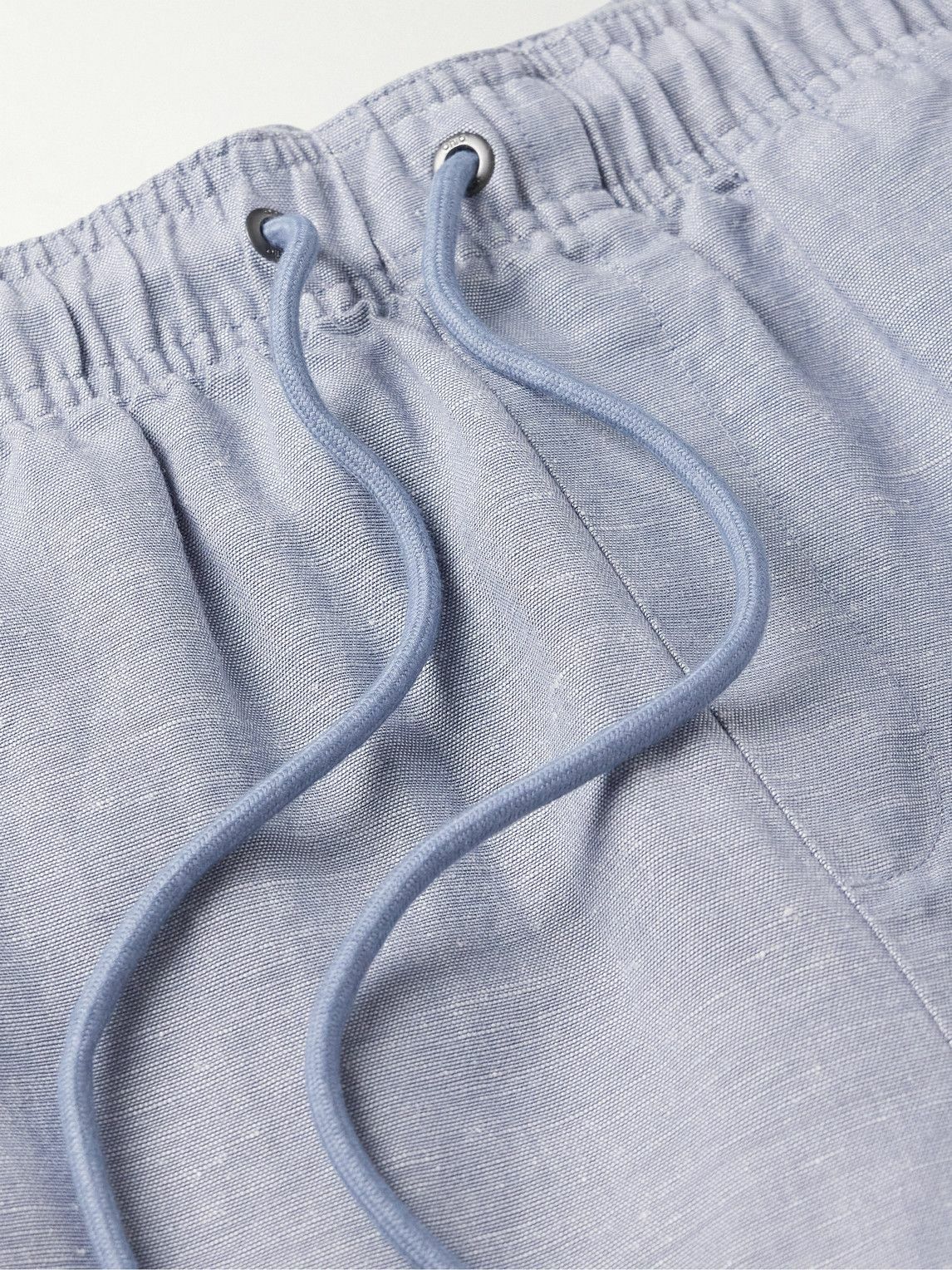 Onia - Air Straight-Leg Linen and Lyocell-Blend Drawstring Shorts - Blue