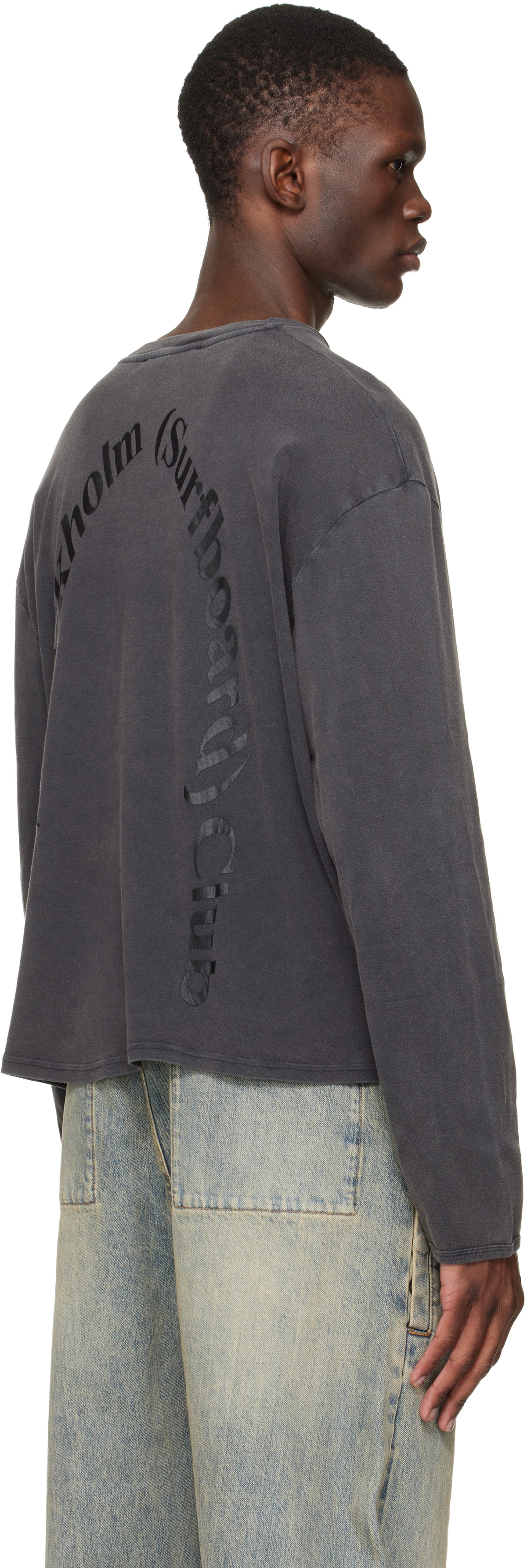 Stockholm (Surfboard) Club Black Faded Henley