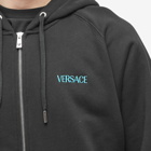 Versace Men's City Lights Embroidered Popover Hoodie in Black