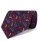 E.MARINELLA - 8.5cm Paisley-Print Silk-Twill Tie - Burgundy