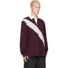Wales Bonner Burgundy Prism Rugby Polo