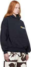 Rhude Black 'International Racing' Logo Hoodie