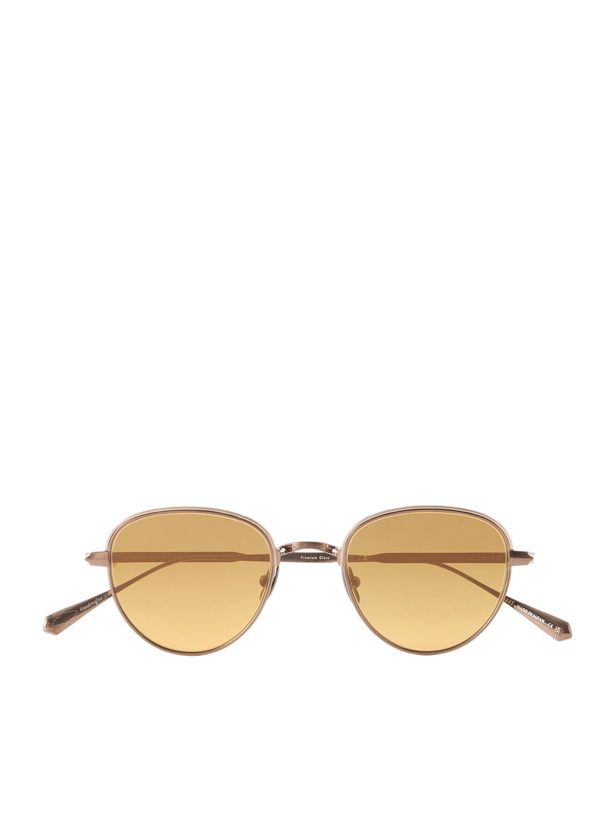 Photo: Garrett Leight California Optical - Wells J Round-Frame Titanium Sunglasses