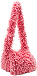 ERL Pink Faux-Fur Messenger Bag
