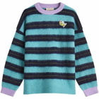 ALÉMAIS Women's Domenica Teal Sweater in Stripe