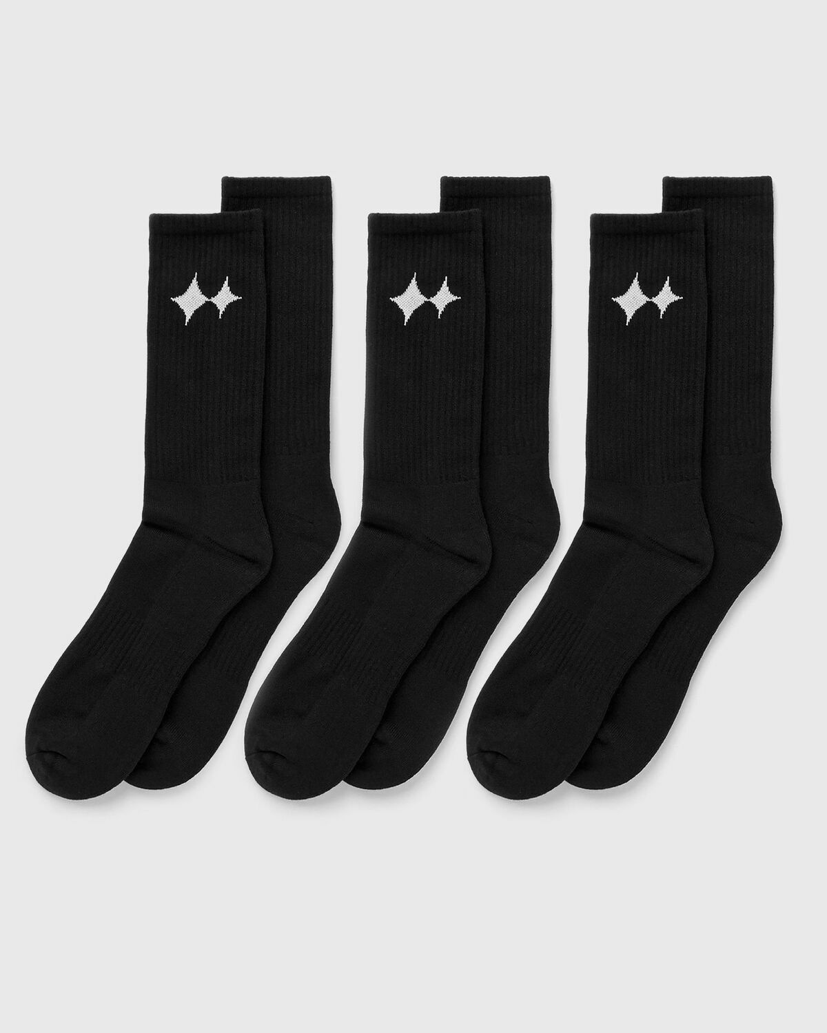 Bstn Brand Bstn Cushioned Crew Socks Three Pack Black - Mens - Socks