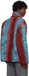 VITELLI Red & Blue Striped Turtleneck
