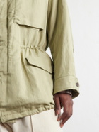 Auralee - Padded Silk and Linen Parka - Green