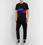 Aloye - Colour-Block Cotton-Jersey T-Shirt - Black