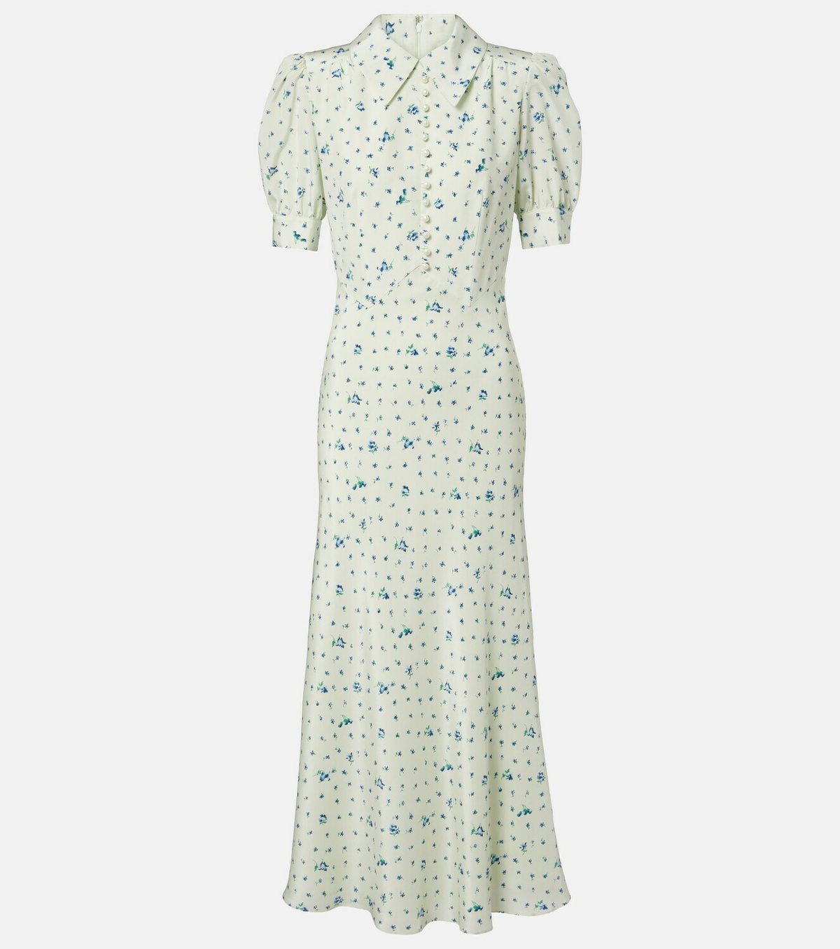 Alessandra Rich Floral silk midi dress