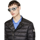 Moncler Clear and Silver Round Sunglasses