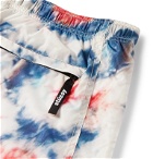 Stüssy - Wide-Leg Belted Tie-Dyed Shell Shorts - White